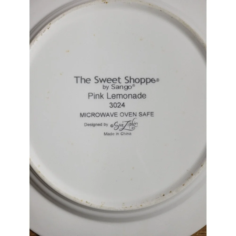 Vintage Sango The Sweet Shoppe Pink Lemonade Salad Plate 8in‎